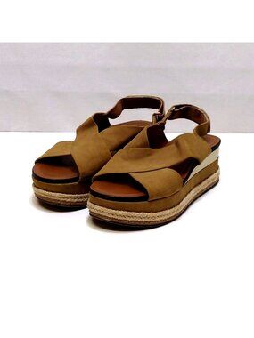 Naturalizer Baya Sandal Platform Slingback Criss-Cross Straps Adjustable Size 6M
